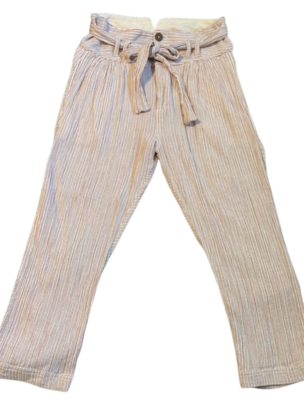 Free People Tie Front Pin Stripe Pants - Size 6